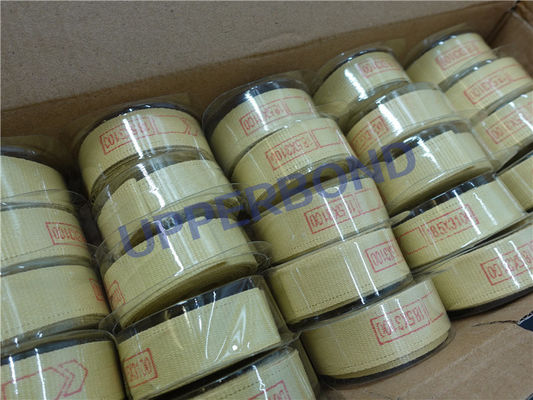 Kevlar-Faser gelbe Garniture-Band-Förderband-Zigaretten-Maschinen-Ersatzteile