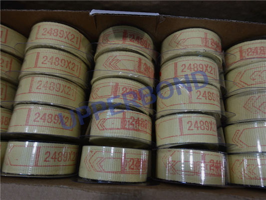 Garniture-Band Getriebe 2489 * 21 Millimeter endloses gelbes Aramid